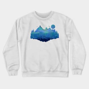 The Emerald Sky and The Blue Forest Crewneck Sweatshirt